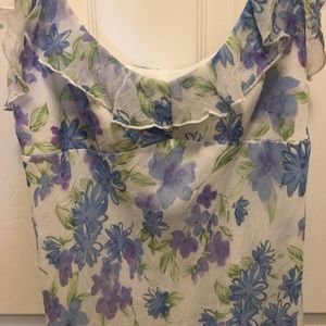 Blue floral summer dress